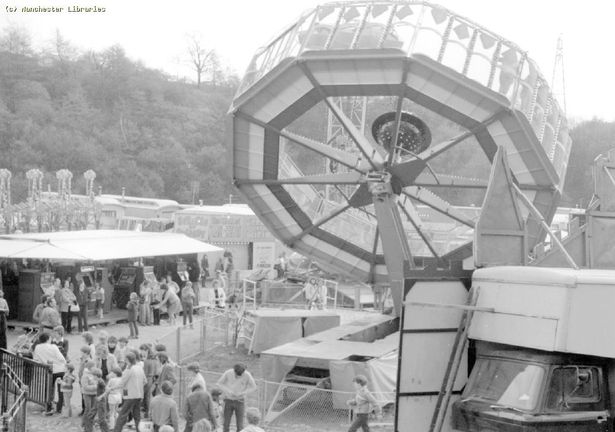 Daisy Nook Easter Fair in Failsworth, Oldham, 1980