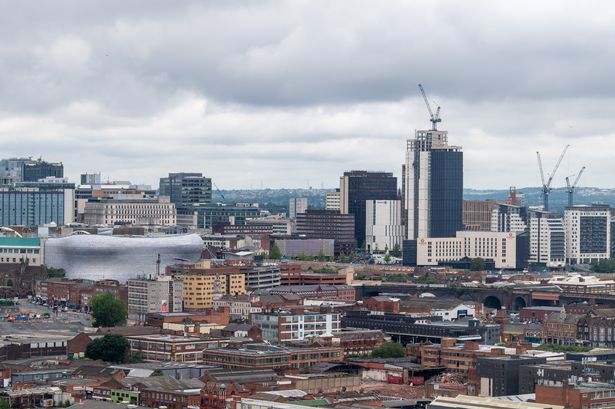 The Birmingham city centre skyline 
