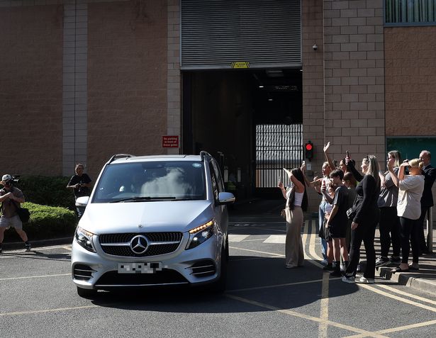 Fans waited for a chance to see Chris Brown as he left HMP Forest Bank in Salford on May 21