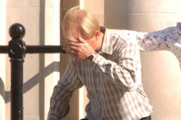 Matthew Bushell leaving court with a female supporter in 2006 after he was found guilty of failing to pay for an escort's services