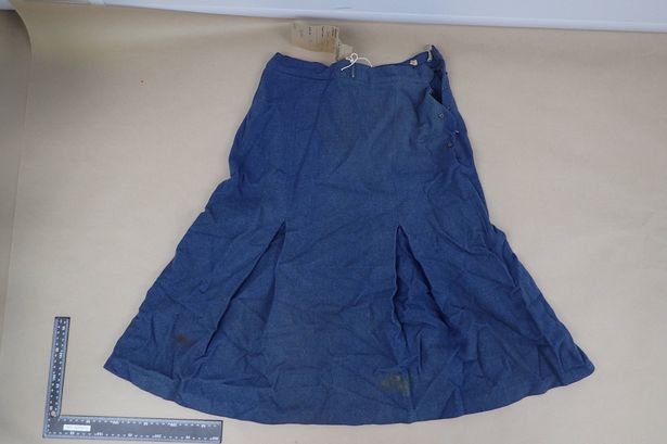 A blue skirt