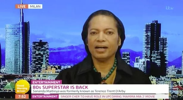 ITV screengrab of 80s pop icon now known as Sananda talking about his struggle

