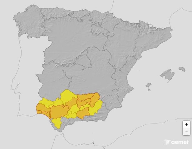 AEMET weather map for Spain