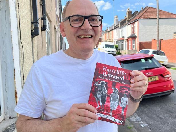Paul Smith with a copy of his book Hartcliffe Betrayed