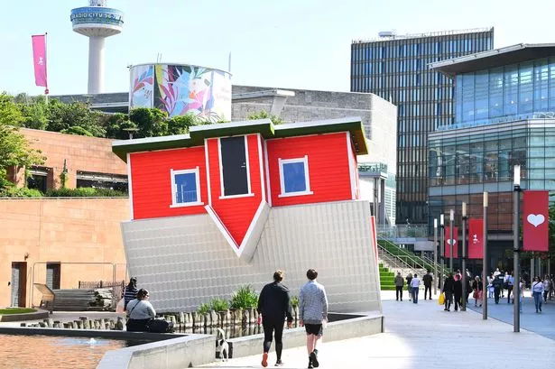 The Upside Down House at Liverpool ONE
