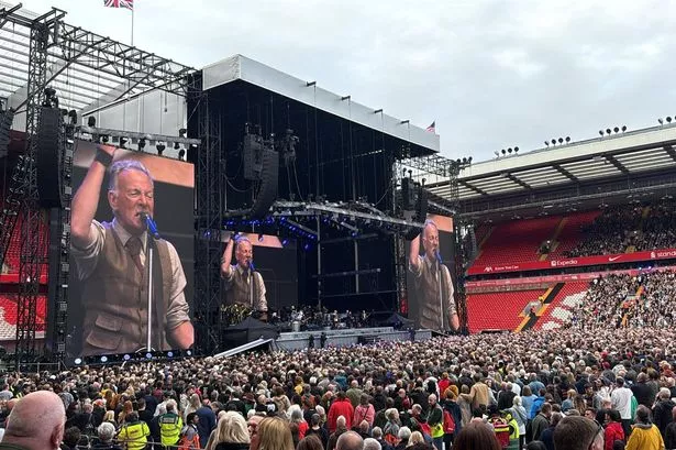 Bruce Springsteen took to the stage at Anfield