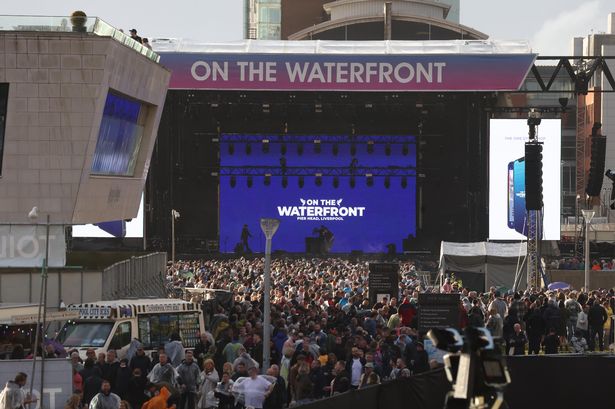 The show was brought to a halt after worrying scenes on stage at Pier Head