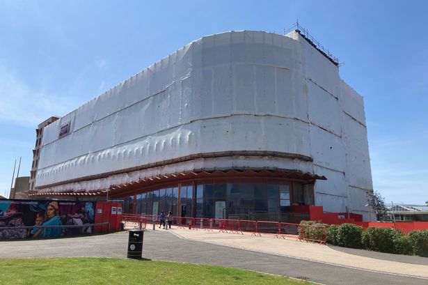 multi-storey car park covered up