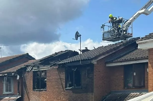 Crews battled a significant blaze which engulfed a house on Johnson Close, Hodge Hill
