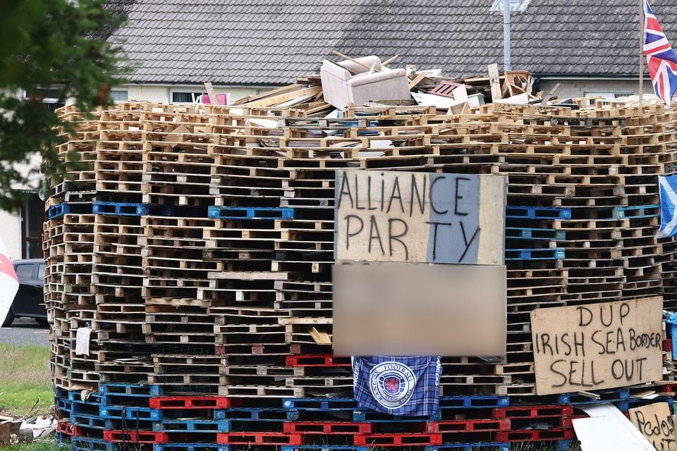 The bonfire in Ballybeen