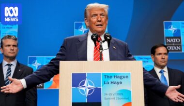 US president says he could bomb Iran again, as 3,200 Australians and family members register with DFAT
