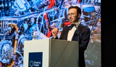 2025-03-11 - Photo from Proxima Fusion’s Munich lab opening event, featuring remarks by Proxima CEO Francesco Sciortino - image credits Fabian Vogl for Proxima Fusion