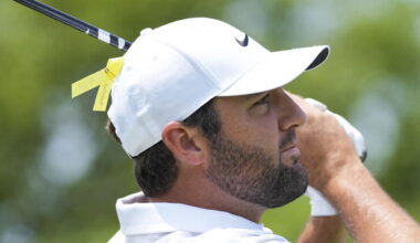 Why PGA Tour players are wearing yellow ribbons on their hats at the Memorial