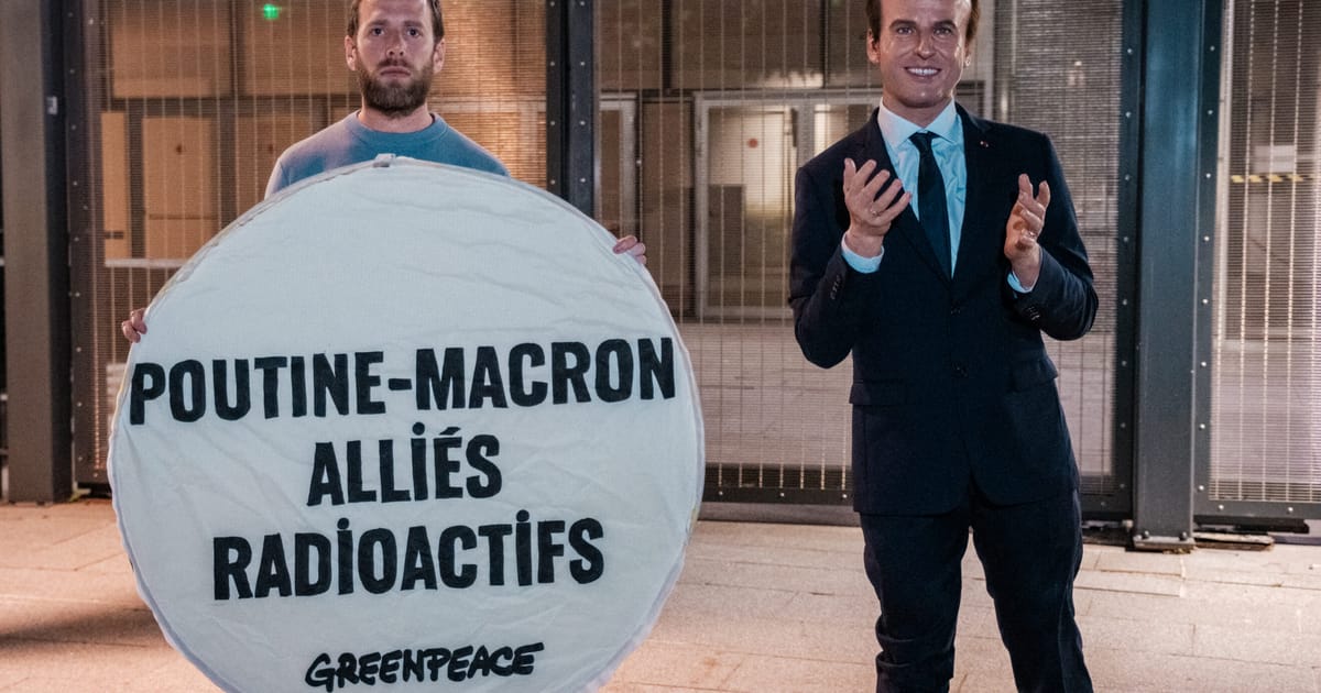 Greenpeace returns stolen Macron wax statue — after one more protest – POLITICO