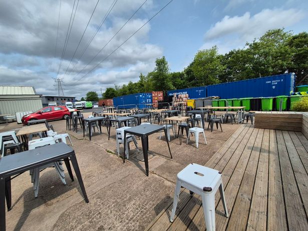 Glasshouse brewery's sunny terrace