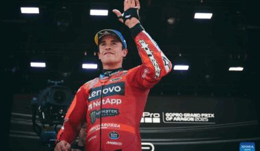 Sprint Race of MotoGp Aragon Grand Prix in Spain-Xinhua