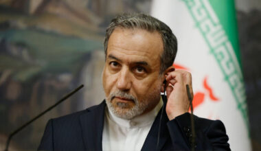 Iran's Foreign Minister Abbas Araghchi attends a joint press conference with Russian Foreign Minister.