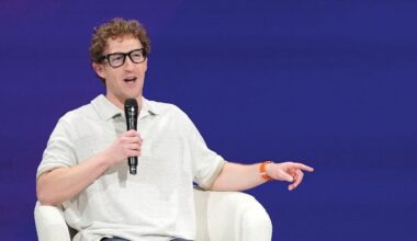 Meta Founder and CEO Mark Zuckerberg at LlamaCon 2025.