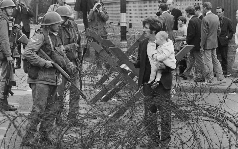 'The Troubles are in the deep structure of life in Northern Ireland': soldiers and civilians at a barricade in 1969