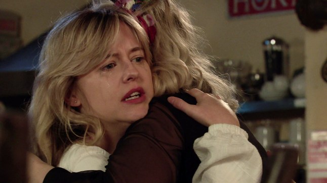 A panicked Summer hugs Nina in Coronation Street