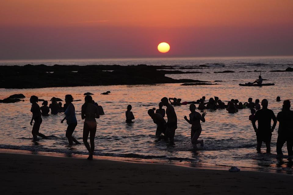 The sun rises over Cullercoats Bay on North Tyneside (Owen Humphreys/PA) (PA Wire)
