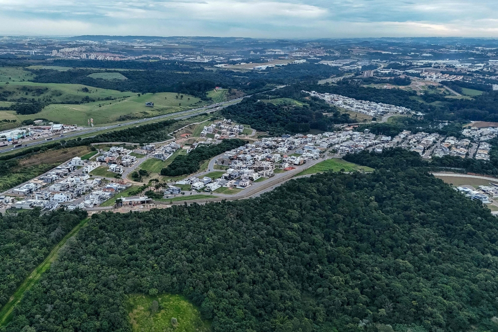 An aerial view of a neighborhood near a forested area in Jundiai, Sao Paulo state, Brazil, May 29, 2025. — AFP pic