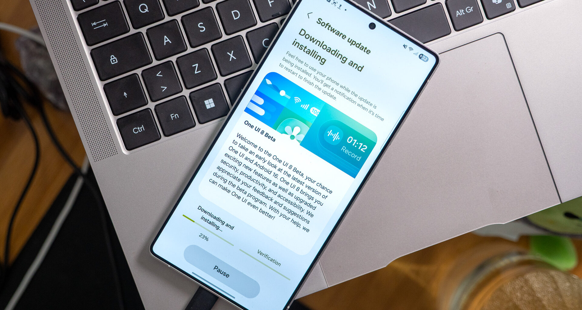 Signing up for the One UI 8 beta 1 on a Samsung Galaxy S25 Ultra
