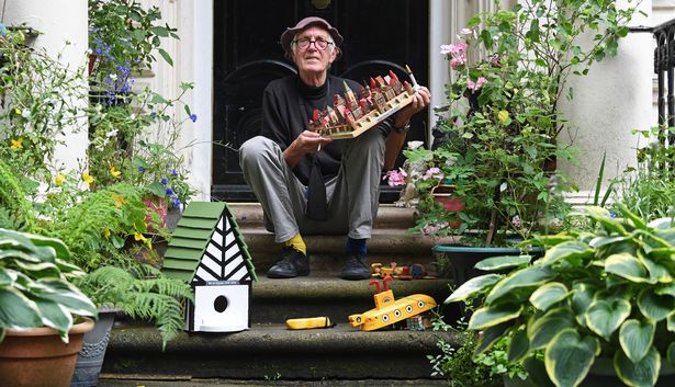 Bernie Carroll from Toxteth who kept himself occupied during Covid-19 lockdown making wooden toys from a disused IKEA bed frame