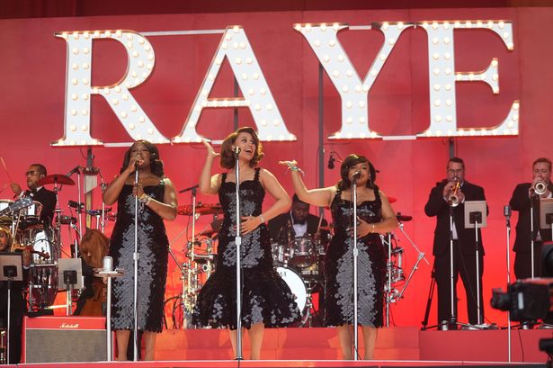 aye performing on the Pyramid Stage during the Glastonbury Festival