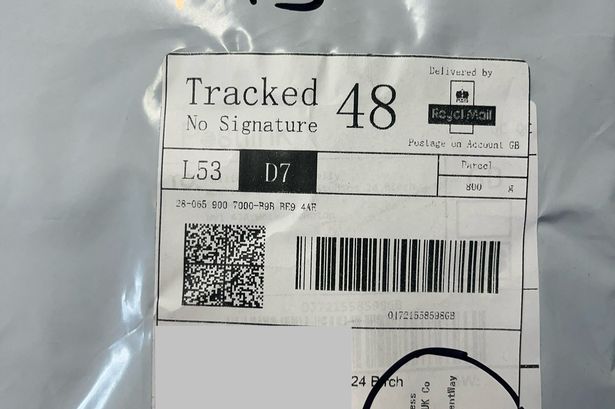 One of the packages which came from China
