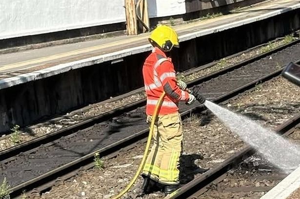 Fire crews at the scene