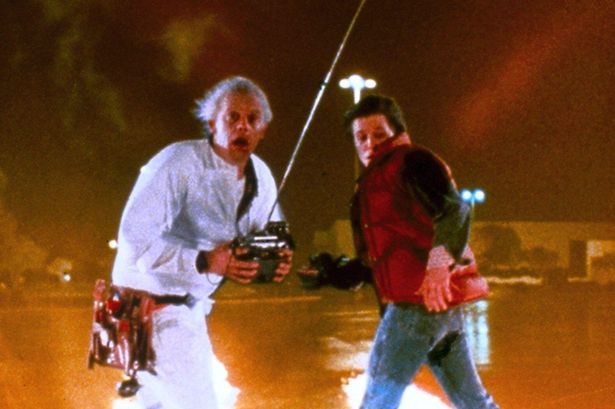 Marty McFly and Doc Brown in 1985's Back to the Future