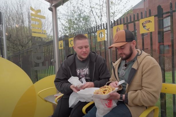 The duo tuck into the fare from what they say is one of the city's worst-rated food spots