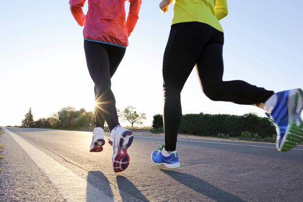 Young couple jogging