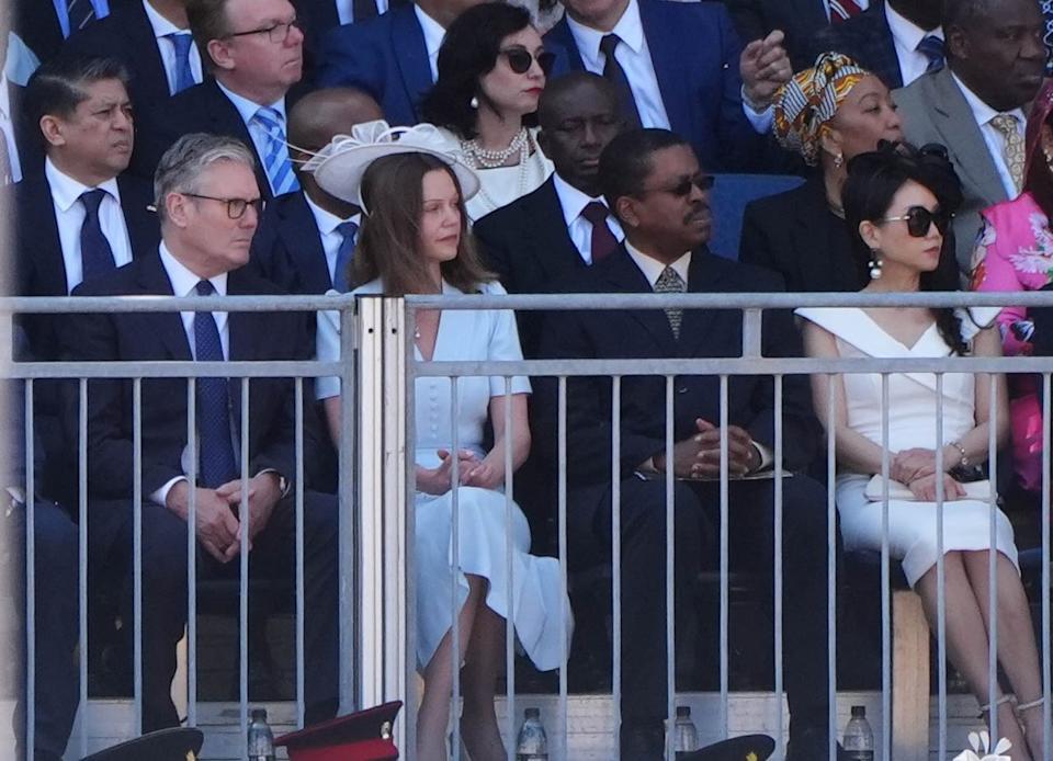 Prime Minister Sir Keir Starmer and Lady Victoria Starmer during the Trooping the Colour ceremony (PA)