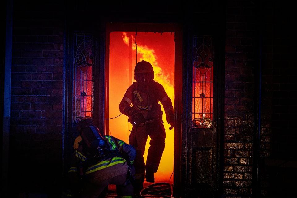 Firefighters have been dealing with a number of incidents after disorder broke out in Ballymena. Photo: Kevin Scott