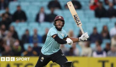 Chris Jordan batting for Surrey