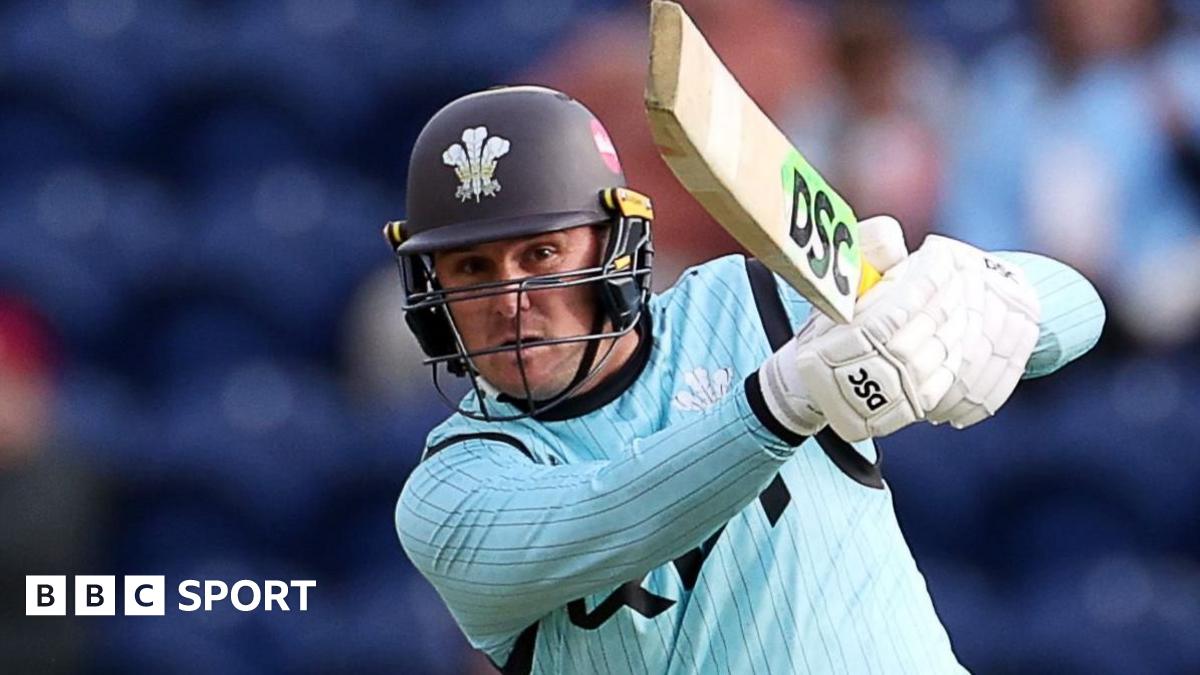Jason Roy strikes out for Surrey in Cardiff
