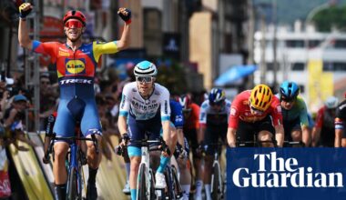 Jonathan Milan surges to stage win in Critérium du Dauphiné and snatches lead from Pogacar | Cycling
