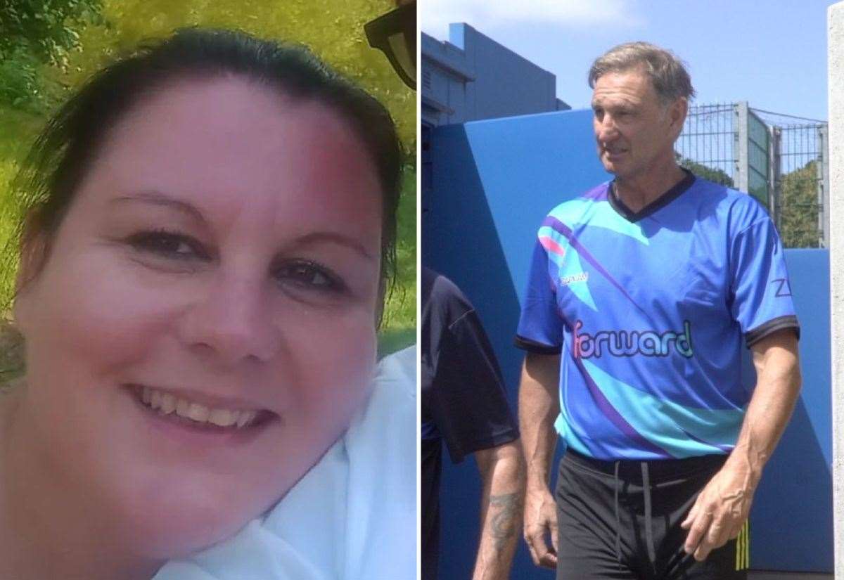 Former England and Arsenal player Tony Adams appears at Margate FC’s ground for charity match
