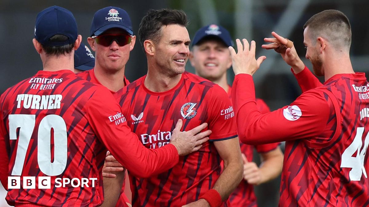 Sir James Anderson takes a wicket for Lancashire