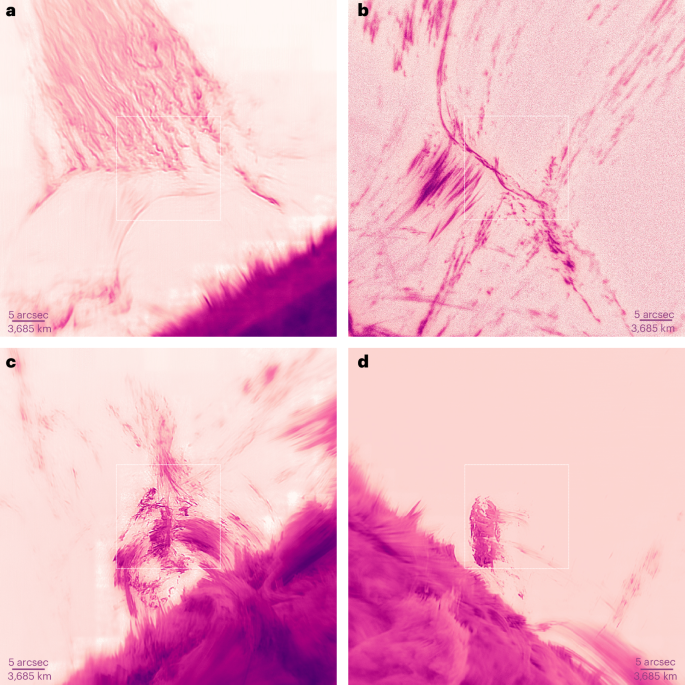 Observations of fine coronal structures with high-order solar adaptive optics