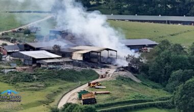 The scene of the blaze. Picture: From Above - Drone Photography.