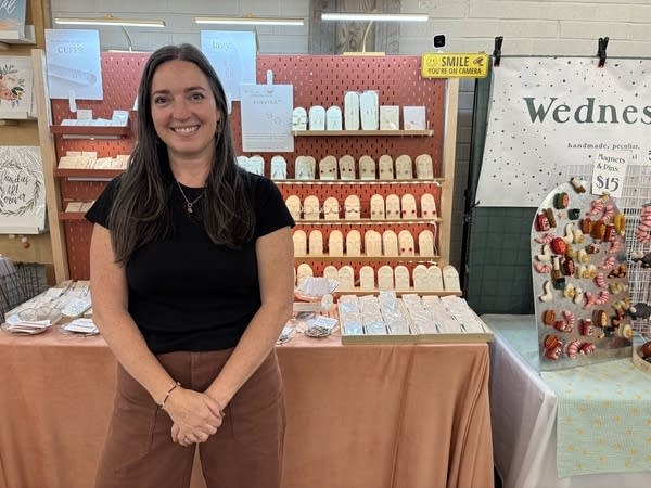 Beccy Bingham, a jewelry maker and co-founder of Beehive Bazaar, a makers market in Provo, Utah. 