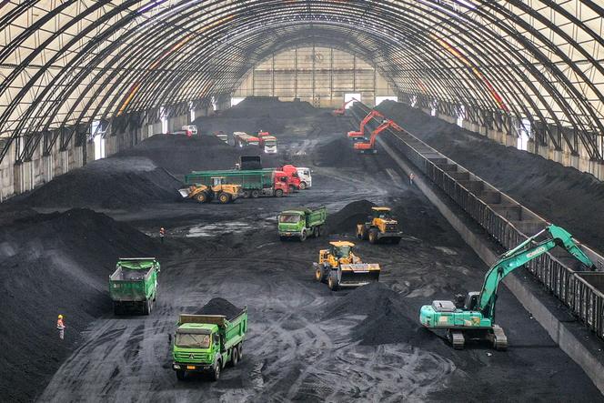 At a coal storage site in Binzhou, China, on May 9, 2025.