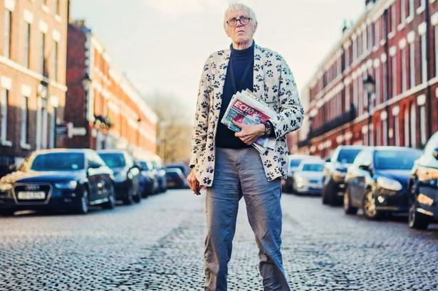 Bernie Carroll on Faulkner Street by Papillon where he met friends every Saturday - picture posted by Papillon 