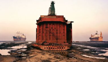 Edward Burtynsky’s photographs convey the force of mankind’s reordering of the environment