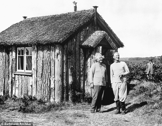 The legendary scientist was kept safe by armed guards at the cabin on Roughton Heath, near Cromer, for three weeks in 1933