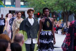 BCU fashion show in Ooozells Square in Brindleyplace, Birmingham