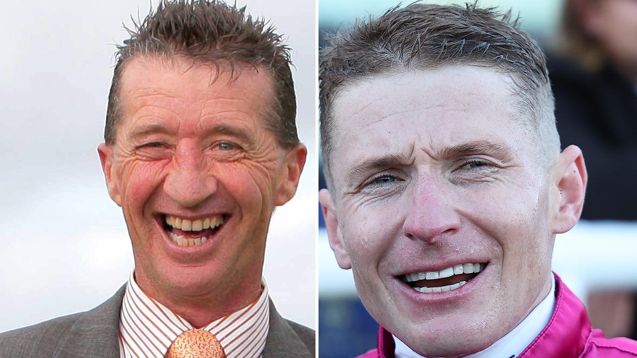 Former star hoop Malcolm Johnston (left) and today